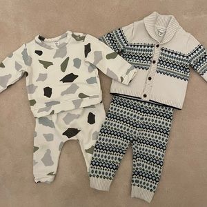 Janie and jack boys sweater set (12-18M) and Nordstrom boys set (12M)